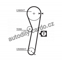 Sada rozvodového řemene GATES (GT K015262XS) - DAIHATSU