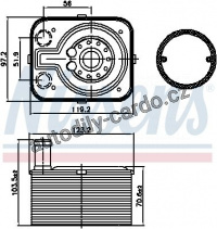 Chladič motorového oleje NISSENS 90655