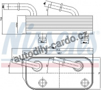 Chladič motorového oleje NISSENS 90658