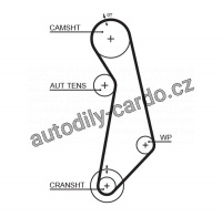 Rozvodový řemen GATES (GT 5489XS) - AUDI, SEAT, ŠKODA, VW