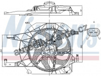 Ventilátor chladiče NISSENS 85883