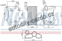 Chladič motorového oleje NISSENS 90660