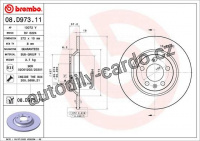 Brzdový kotouč BREMBO 08.D973.11