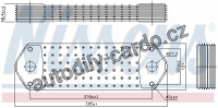 Chladič motorového oleje NISSENS 90715