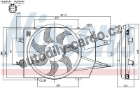 Ventilátor chladiče klimatizace NISSENS 85342