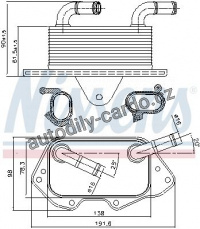 Chladič motorového oleje NISSENS 90662