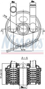 Chladič motorového oleje NISSENS 90666