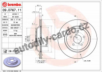 Brzdový kotouč BREMBO 09.D767.11