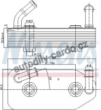 Chladič motorového oleje NISSENS 90667