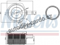 Chladič motorového oleje NISSENS 90669