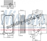 Chladič motorového oleje NISSENS 90783