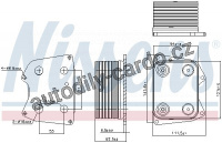 Chladič motorového oleje NISSENS 90824