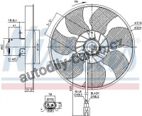 Ventilátor chladiče NISSENS 85957