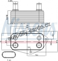 Chladič motorového oleje NISSENS 90675