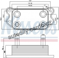 Chladič motorového oleje NISSENS 90676