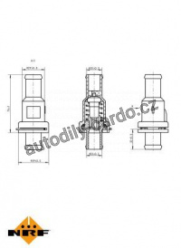 Termostat, chlazení oleje NRF 725166