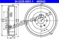 Brzdový buben ATE 24.0225-0001 (AT 480043) - BMW