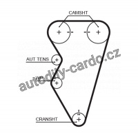 Sada rozvodového řemene GATES (GT K015497XS) - MG, ROVER