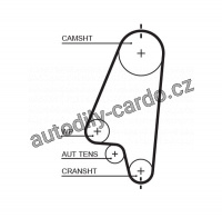Sada rozvodového řemene GATES (GT K015310XS) - DAEWOO, OPEL