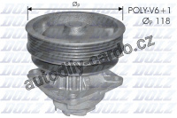 Vodní pumpa DOLZ S224 - CITROËN, FIAT, PEUGEOT