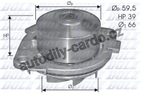 Vodní pumpa DOLZ S211 - FIAT, LANCIA