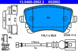 Sada brzdových destiček ATE 13.0460-2882 (AT 602882) - VW