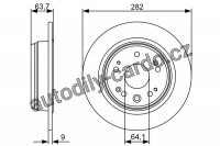 Brzdový kotouč BOSCH (BO 0986479505)