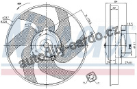 Ventilátor chladiče NISSENS 85666