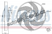 Ventilátor chladiče NISSENS 85667