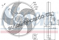 Ventilátor chladiče NISSENS 85668