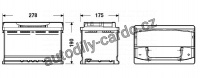 Autobaterie EXIDE EA770 77Ah 760A