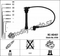 Sada kabelů pro zapalování NGK RC-HD407 - HYUNDAI