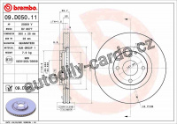 Brzdový kotouč BREMBO  09.D050.11