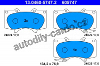 Sada brzdových destiček ATE 13.0460-5747 (AT 605747) - MITSUBISHI, TOYOTA