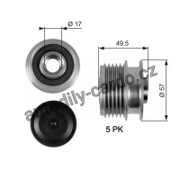 Alternátorová volnoběžka (předstihová spojka) GATES (GT OAP7089) - MERCEDES-BENZ