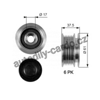Alternátorová volnoběžka (předstihová spojka) GATES (GT OAP7072) - MERCEDES-BENZ