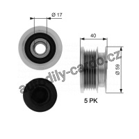 Alternátorová volnoběžka (předstihová spojka) GATES (GT OAP7074) - OPEL