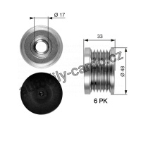Alternátorová volnoběžka (předstihová spojka) GATES (GT OAP7054) - BMW