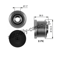 Alternátorová volnoběžka (předstihová spojka) GATES (GT OAP7055) - BMW