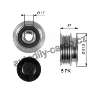 Alternátorová volnoběžka (předstihová spojka) GATES (GT OAP7067) - VW