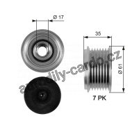 Alternátorová volnoběžka (předstihová spojka) GATES (GT OAP7095) - VW