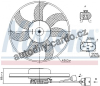 Větrák, chlazení motoru NISSENS 850020