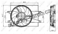 Větrák, chlazení motoru NRF (47006)