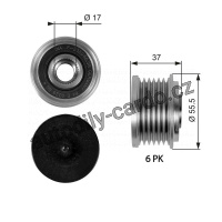 Alternátorová volnoběžka (předstihová spojka) GATES (GT OAP7046) - MERCEDES-BENZ