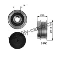 Alternátorová volnoběžka (předstihová spojka) GATES (GT OAP7041) - AUDI