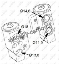 Expanzní ventil, klimatizace NRF 38417