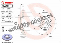 Brzdový kotouč BREMBO 09.D103.11