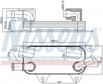 Chladič motorového oleje NISSENS 90789