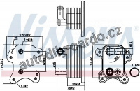 Chladič motorového oleje NISSENS 90801