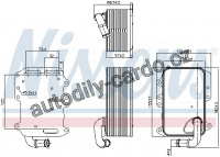 Chladič motorového oleje NISSENS 90807